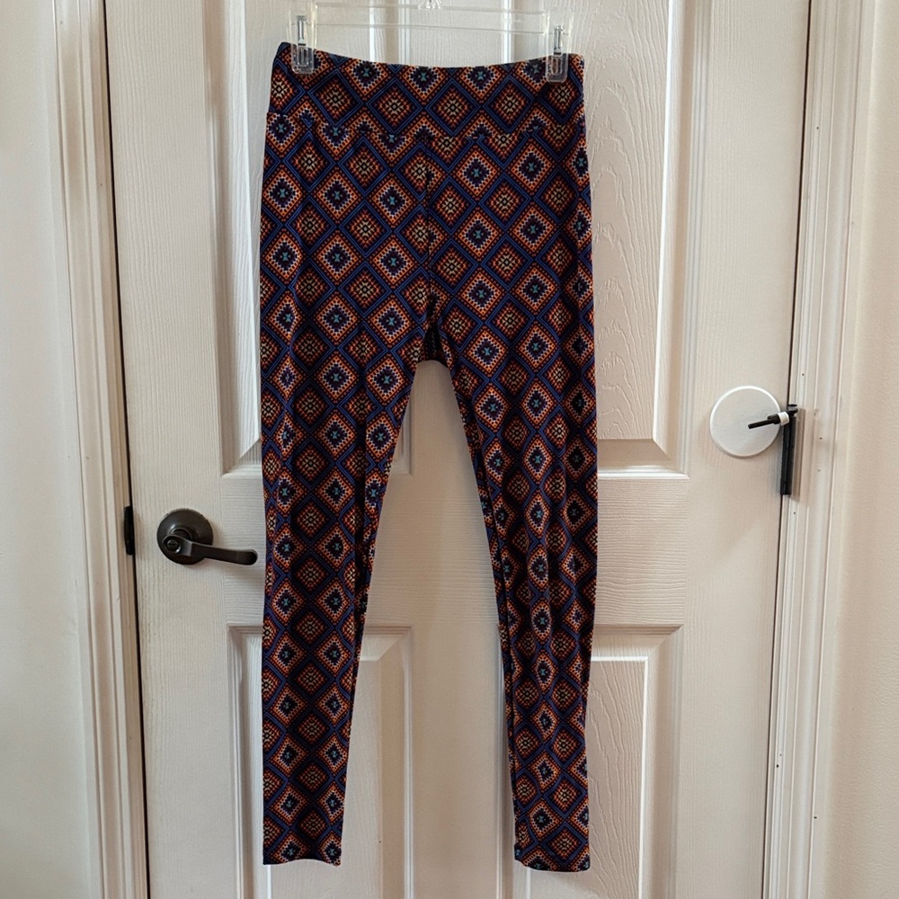 LuLaRoe multi-colored Diamond Pattern leggings - … - image 1
